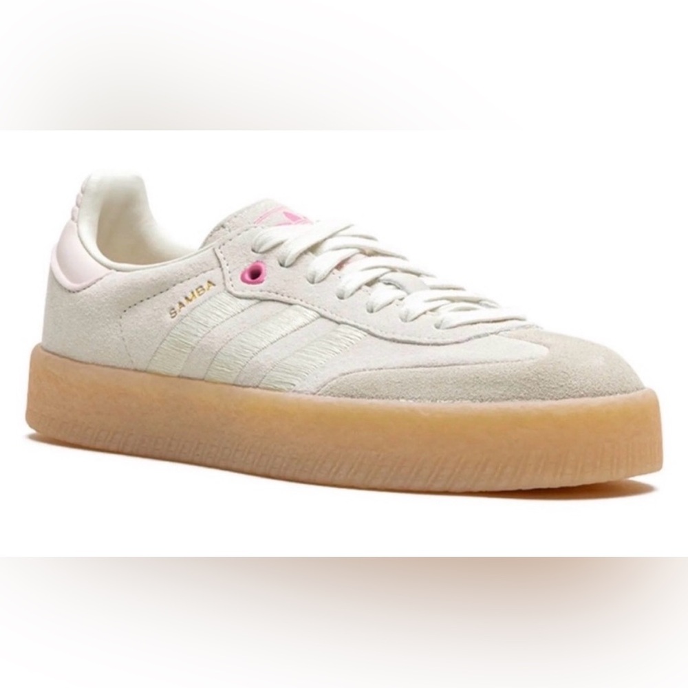 Valentines Day edition adidas Samba  Cream & Pink Suede Sneaker